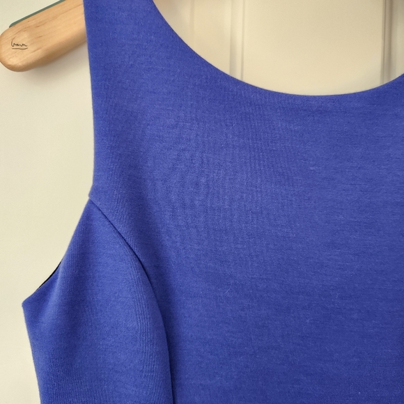 Peplum Dress Sleeveless Mini Pencil Bodycon Blue Career Business Casual Medium - Picture 5 of 13